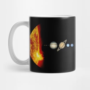 Solar System line out Mug